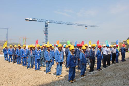 海阳核电二期循环水泵房工程开工典礼仪式-武汉市松青建筑施工有限